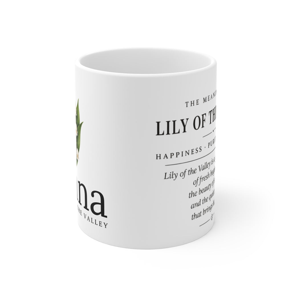 Lily of the Valley Birth Flower Mug — Personalized (May Birth Month)