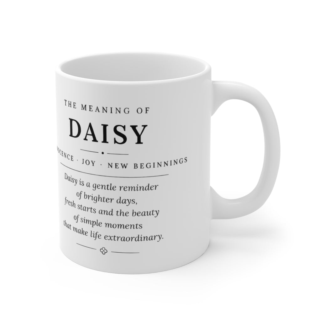Daisy Birth Flower Mug — Personalized (April Birth Month)
