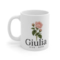 Rose Birth Flower Mug — Personalized (June Birth Month)