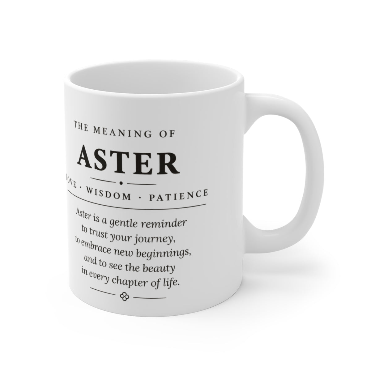Aster Birth Flower Mug — Personalized (September Birth Month)