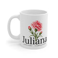 Personalized January Birth Flower Mug — Carnation