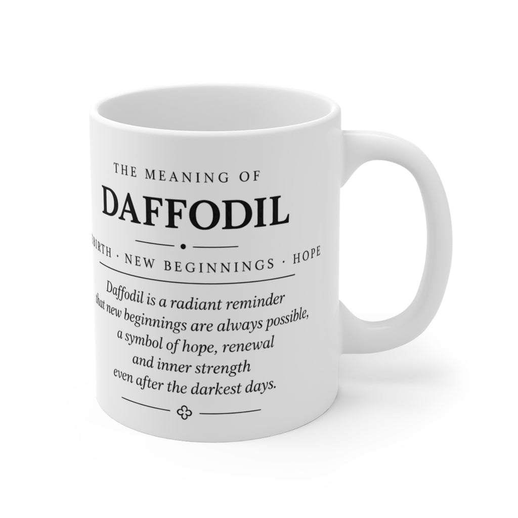Daffodil Birth Flower Mug — Personalized (March Birth Month)
