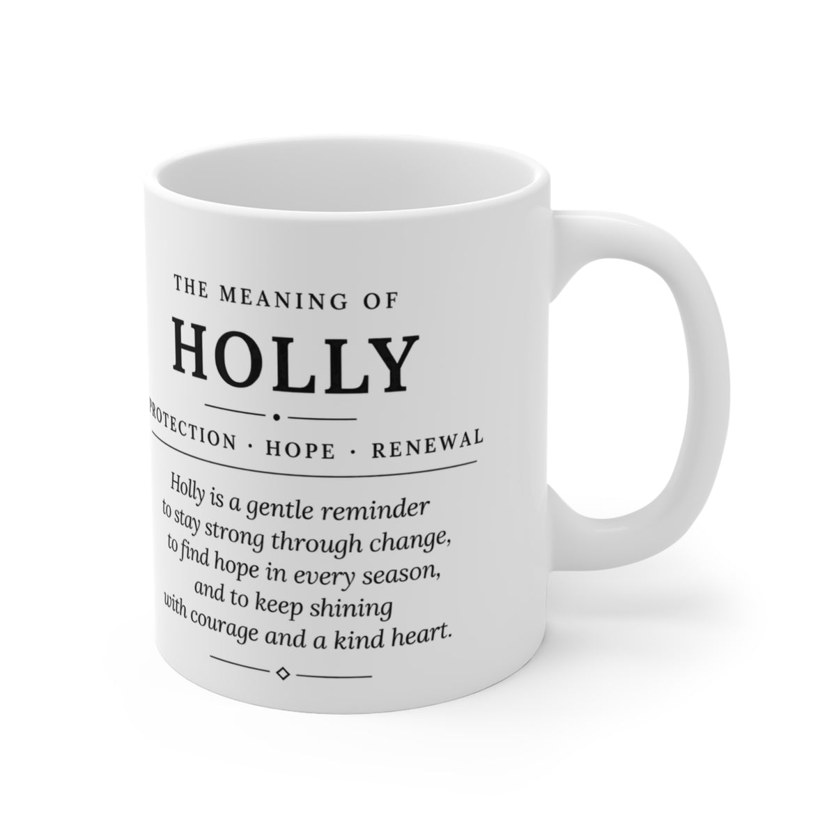Holly Birth Flower Mug — Personalized (December Birth Month)