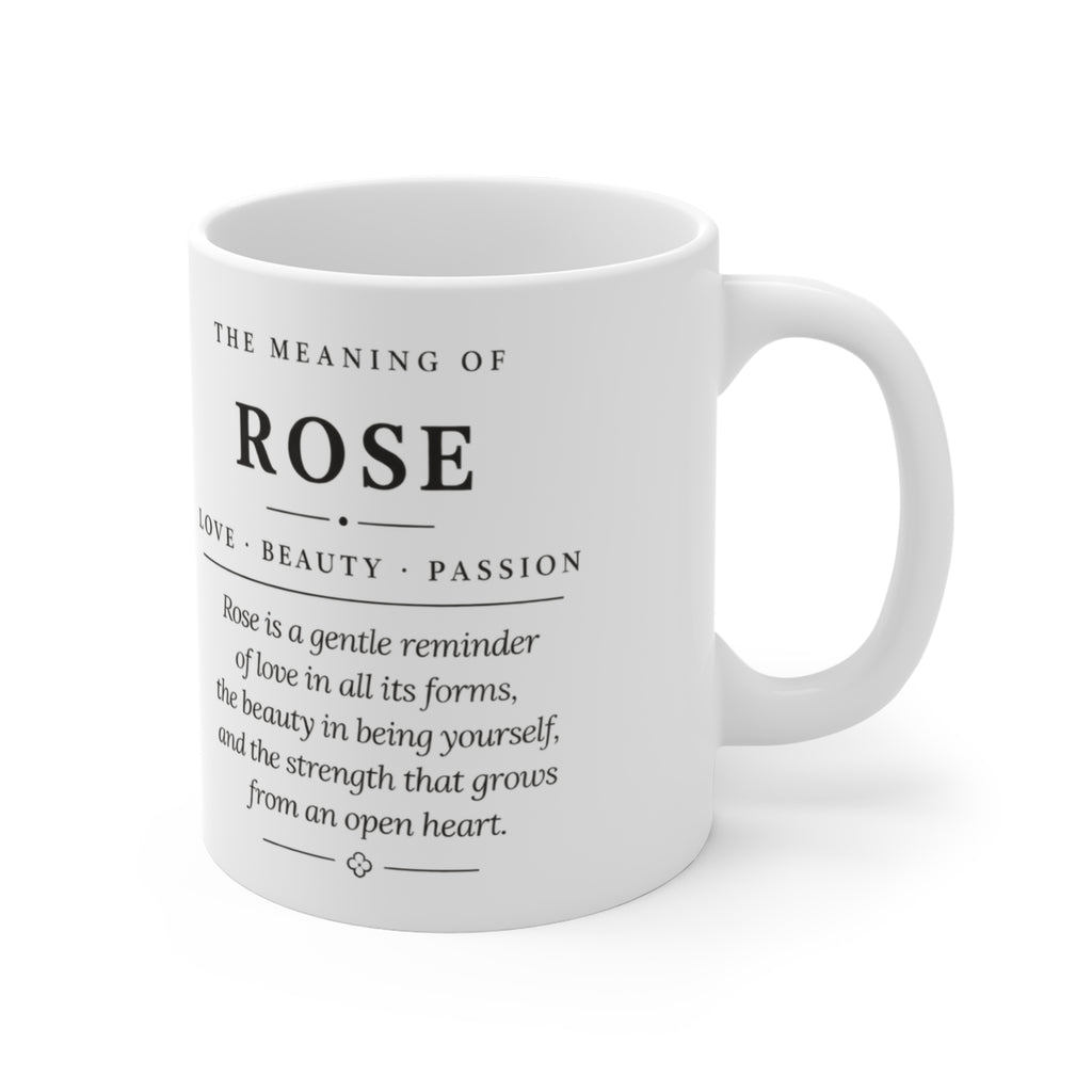 Rose Birth Flower Mug — Personalized (June Birth Month)