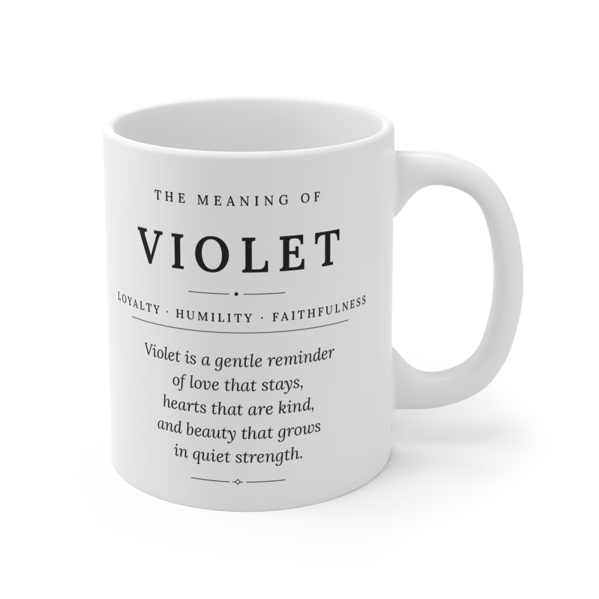 Personalized February Birth Flower Mug – Violet