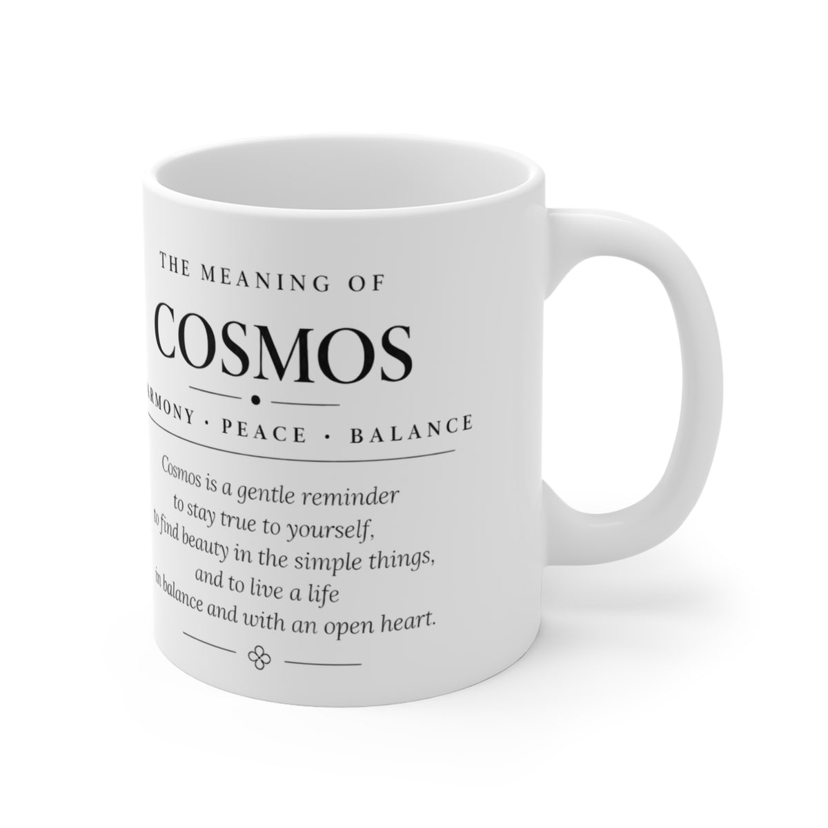 Cosmos Birth Flower Mug — Personalized (October Birth Month)